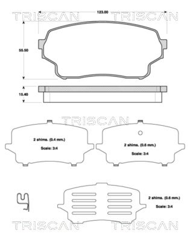 TRISCAN 8110 69016 Bremsbelag Vorne für Suzuki Grand Vitara