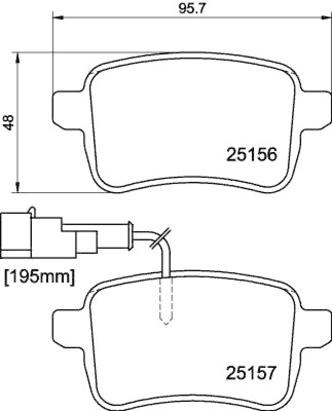 HELLA 8DB 355 015-541 Bremsbelagsatz Scheibenbremse