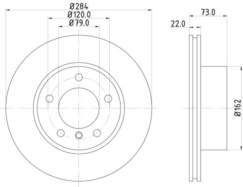 HELLA 8DD 355 118-031 Bremsscheibe 55384PRO