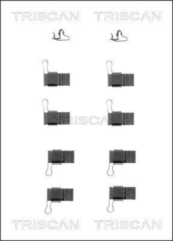 TRISCAN 8105 131618 Montagesatz, Scheibenbremsbelag für Toyota Hiace