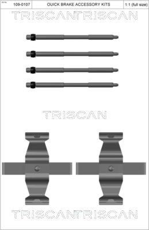 TRISCAN 8105 111638 Montagesatz, Scheibenbremsbelag für Bmw