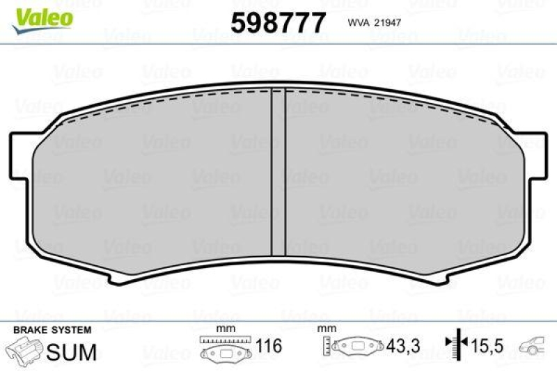 VALEO 598777 SBB-Satz PREMIUM