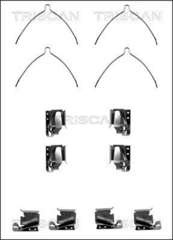 TRISCAN 8105 131619 Montagesatz, Scheibenbremsbelag für Toyota