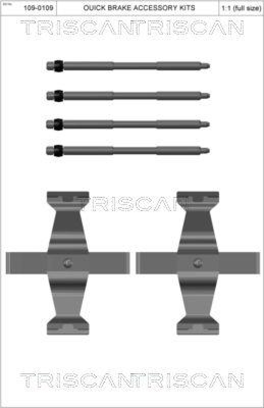 TRISCAN 8105 111639 Montagesatz, Scheibenbremsbelag für Bmw