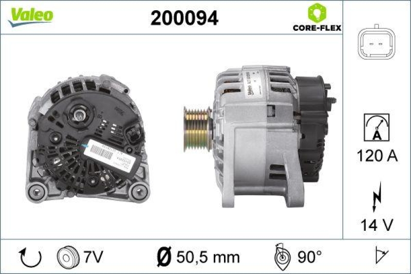 VALEO 200094 Generator - CORE-FLEX - NISSAN Prime