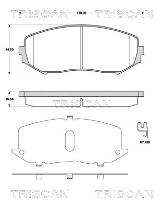 TRISCAN 8110 69018 Bremsbelag Vorne für Suzuki Grand Vitara