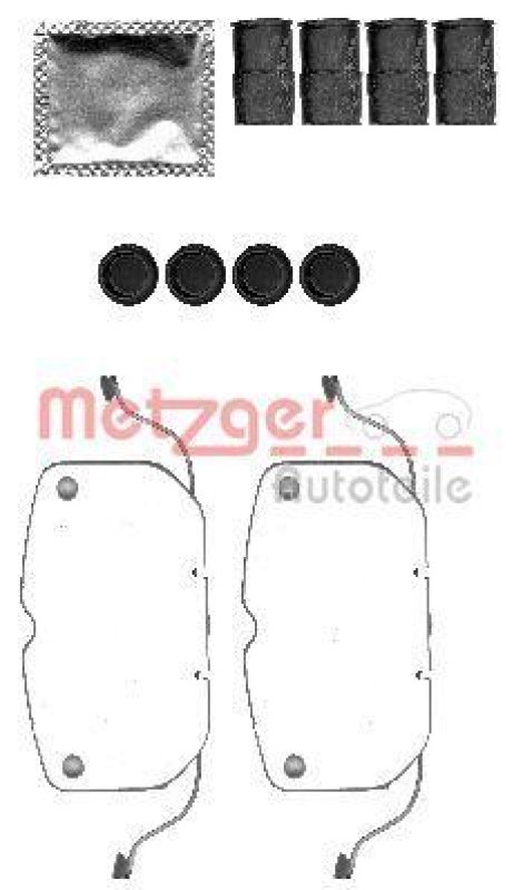 METZGER 109-1792 Zubehörsatz, Scheibenbremsbelag für BMW