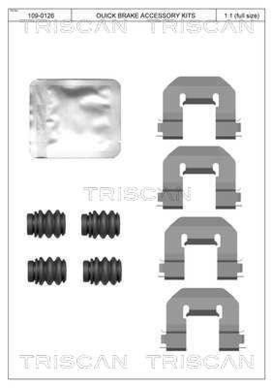 TRISCAN 8105 111640 Montagesatz, Scheibenbremsbelag für Bmw