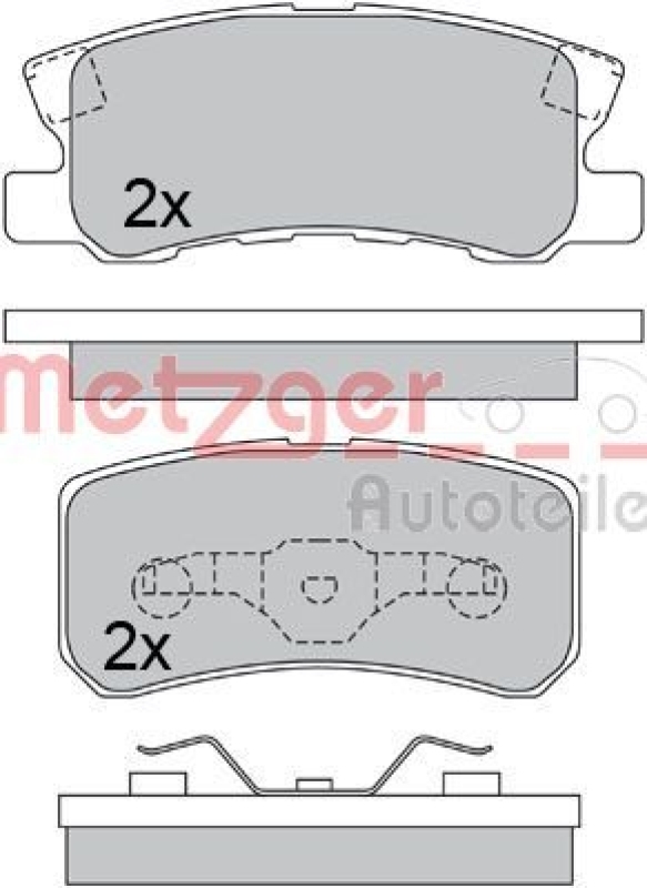 METZGER 1170323 Bremsbelagsatz, Scheibenbremse WVA 23 582