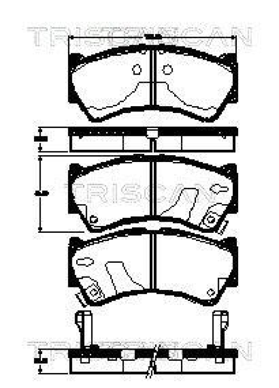 TRISCAN 8110 69019 Bremsbelag Vorne für Suzuki Baleno