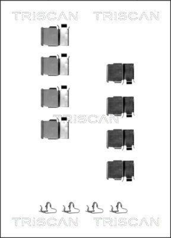 TRISCAN 8105 131624 Montagesatz, Scheibenbremsbelag für Toyota