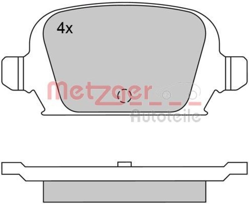 METZGER 1170324 Bremsbelagsatz, Scheibenbremse WVA 23 284