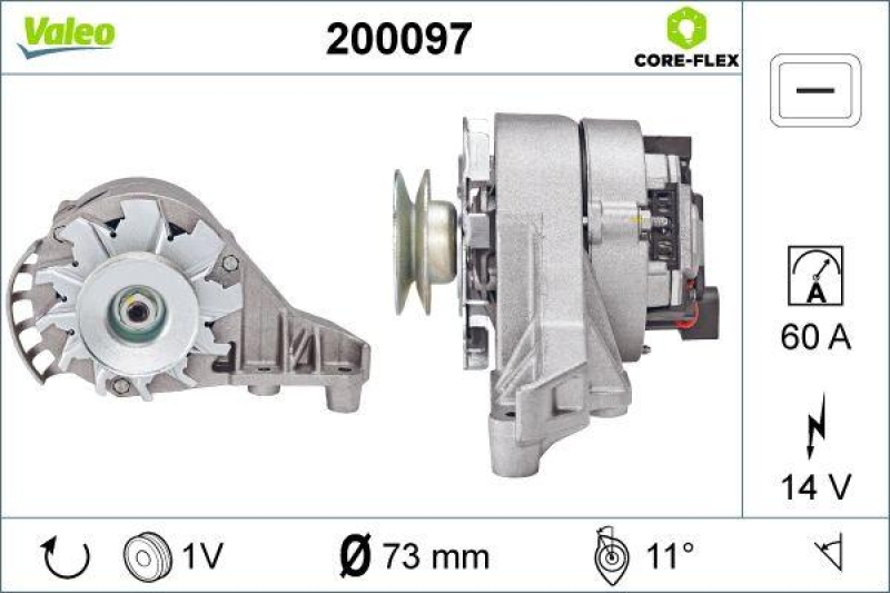 VALEO 200097 Generator - CORE-FLEX - RENAULT Twin