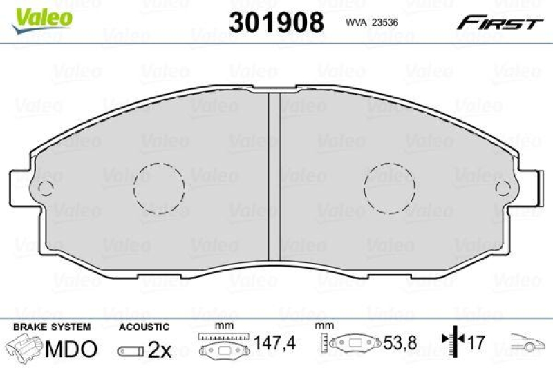 VALEO 301908 SBB-Satz FIRST