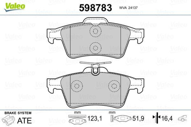 VALEO 598783 SBB-Satz PREMIUM