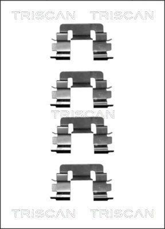 TRISCAN 8105 131626 Montagesatz, Scheibenbremsbelag für Toyota