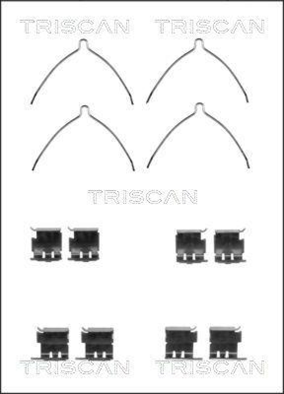 TRISCAN 8105 131630 Montagesatz, Scheibenbremsbelag für Toyota