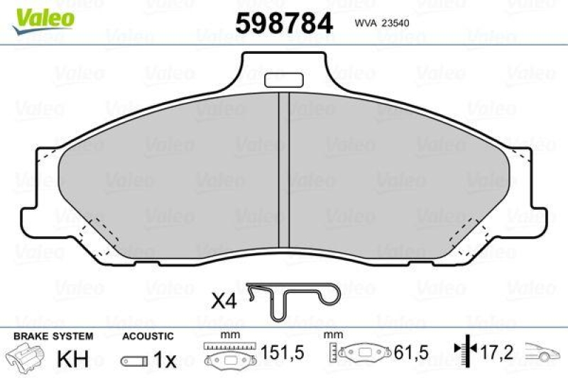 VALEO 598784 SBB-Satz PREMIUM