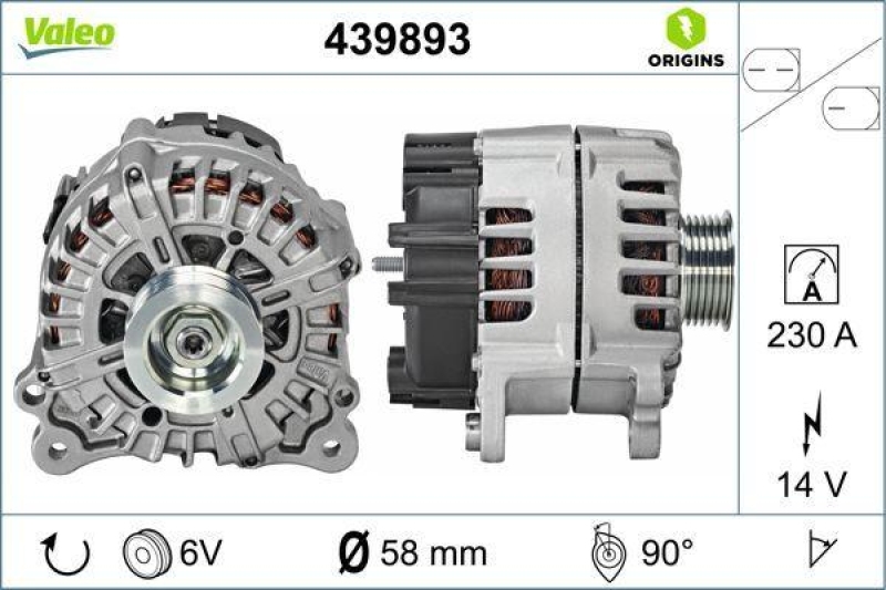 VALEO 439893 Generator Neu - ORIGINS