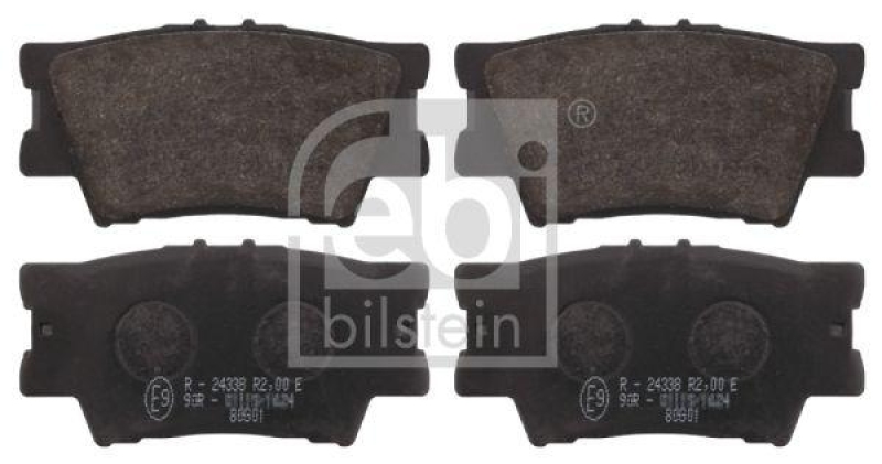 FEBI BILSTEIN 16651 Bremsbelagsatz für TOYOTA