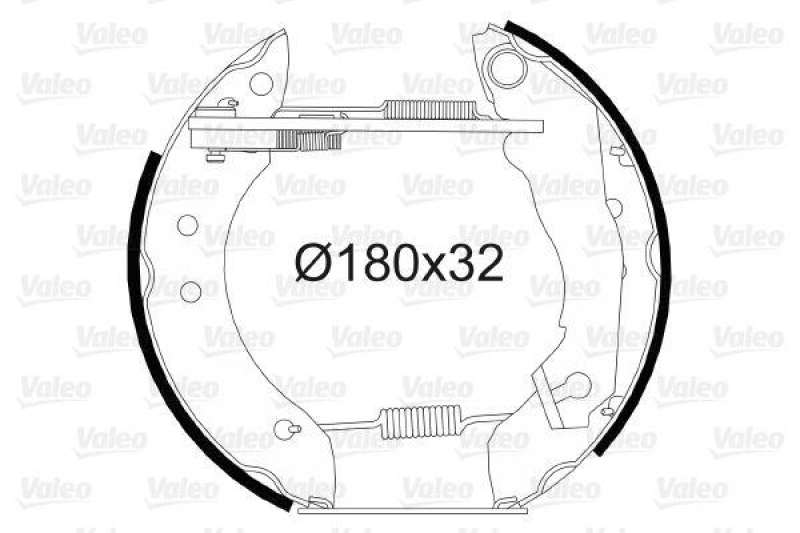 VALEO 554686 Bremsbacken-Satz-KIT