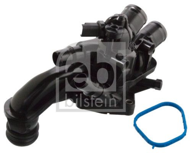 FEBI BILSTEIN 107657 Thermostat mit Gehäuse, Dichtung und Temperaturschalter für Peugeot