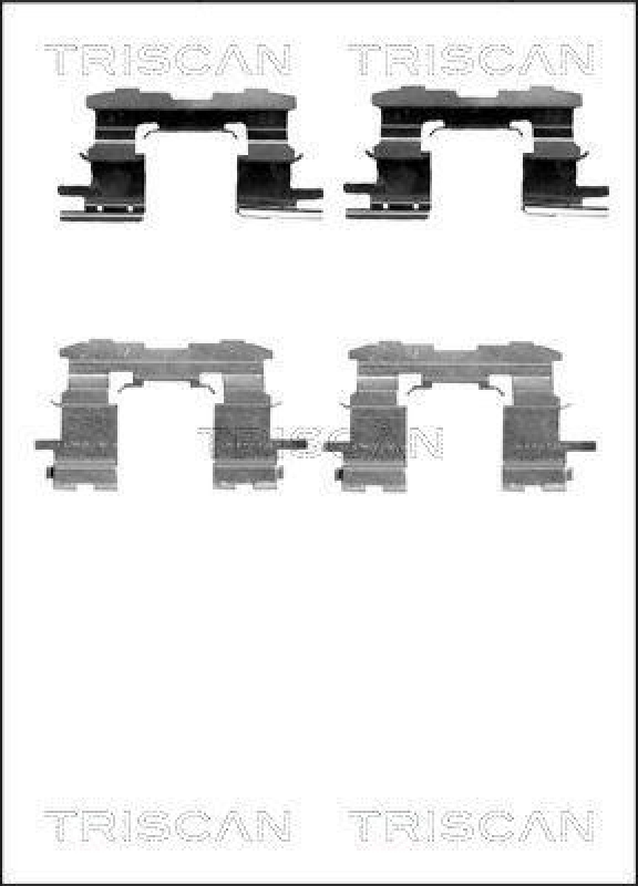 TRISCAN 8105 131637 Montagesatz, Scheibenbremsbelag für Toyota