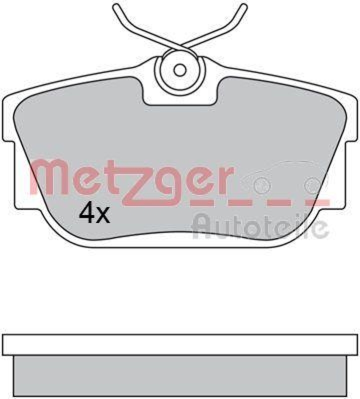 METZGER 1170332 Bremsbelagsatz, Scheibenbremse WVA 23 224