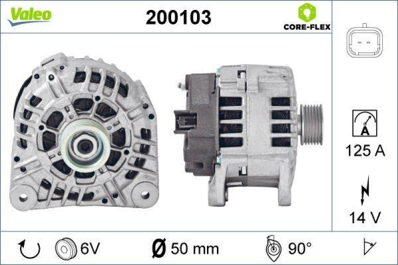 VALEO 200103 Generator - CORE-FLEX - NISSAN Inter