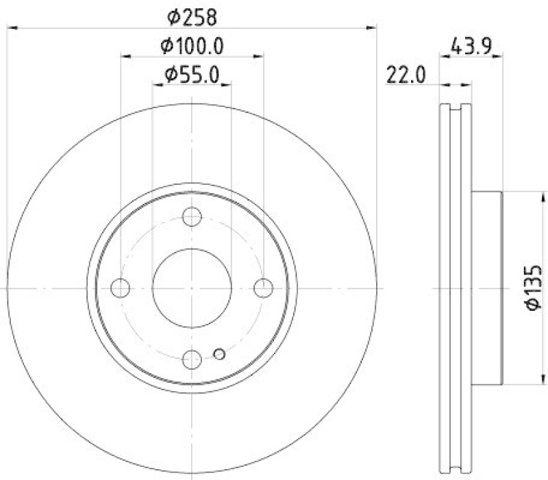 HELLA 8DD 355 131-821 Bremsscheibe