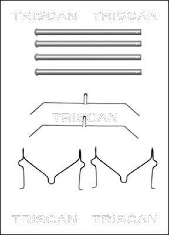 TRISCAN 8105 131640 Montagesatz, Scheibenbremsbelag für Toyota