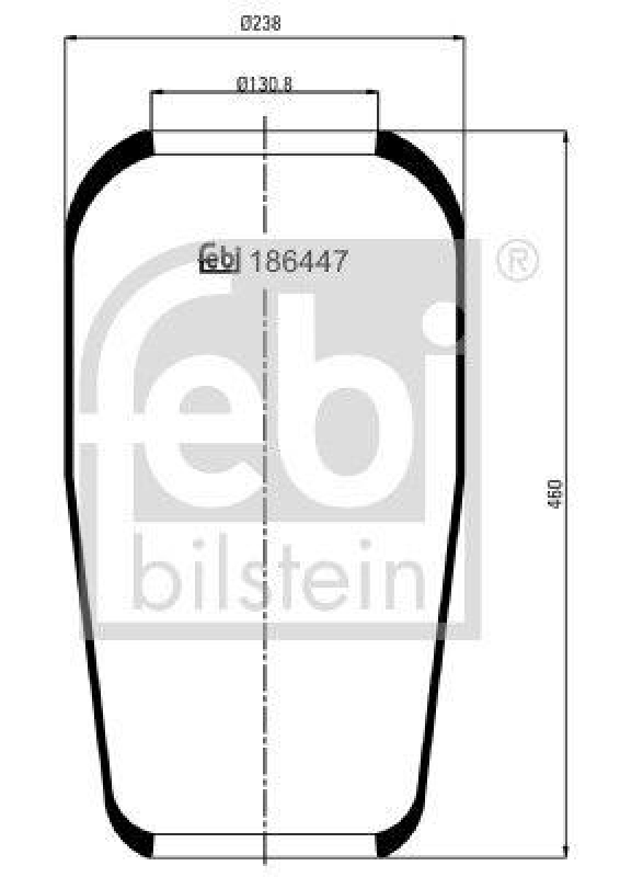 FEBI BILSTEIN 186447 Luftfederbalg ohne Kolben für M A N