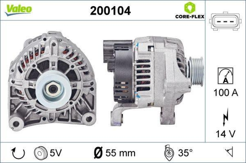 VALEO 200104 Generator - CORE-FLEX - LAND ROVER F