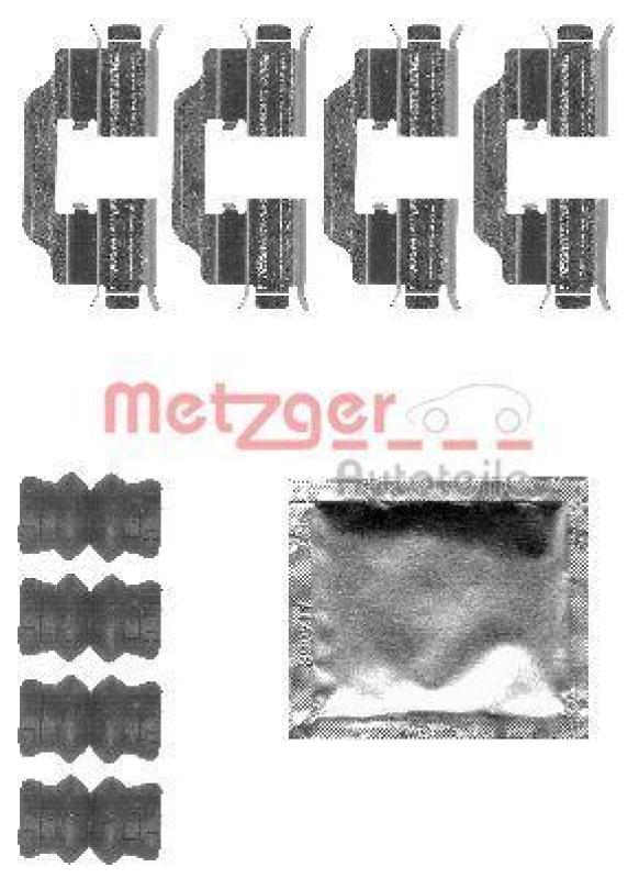 METZGER 109-1832 Zubehörsatz, Scheibenbremsbelag für ALFA