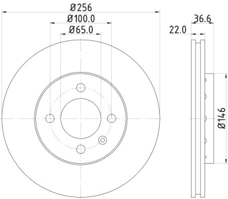 HELLA 8DD 355 118-261 Bremsscheibe für VW/SKODA/SEAT