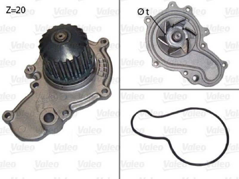 VALEO 506538 Wasserpumpe CHRYSLER, DODGE, MITSUBISHI