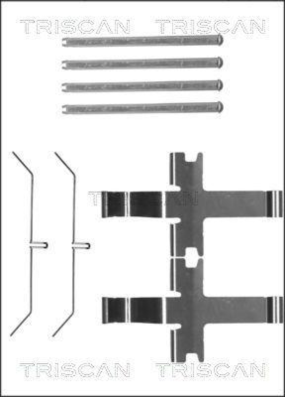 TRISCAN 8105 131647 Montagesatz, Scheibenbremsbelag für Toyota