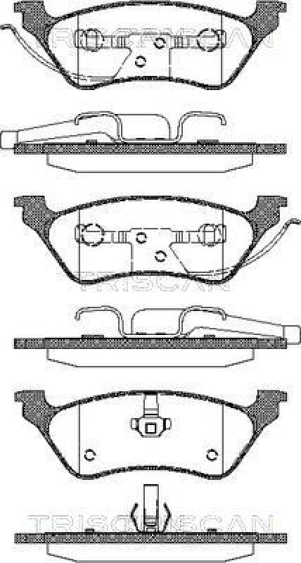 TRISCAN 8110 80534 Bremsbelag Hinten für Chrysler