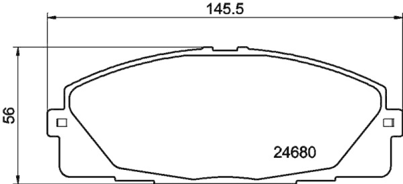 HELLA 8DB 355 015-831 Bremsbelagsatz, Scheibenbremsbelag für TOYOTA