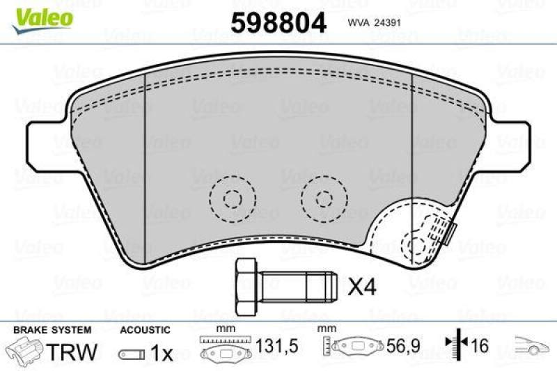 VALEO 598804 SBB-Satz PREMIUM