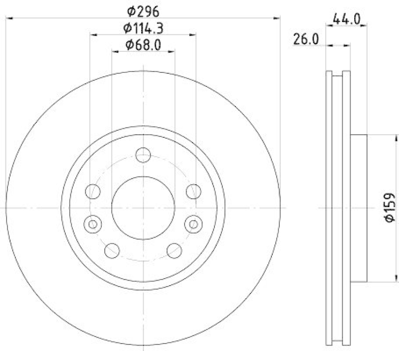 HELLA 8DD 355 131-871 Bremsscheibe