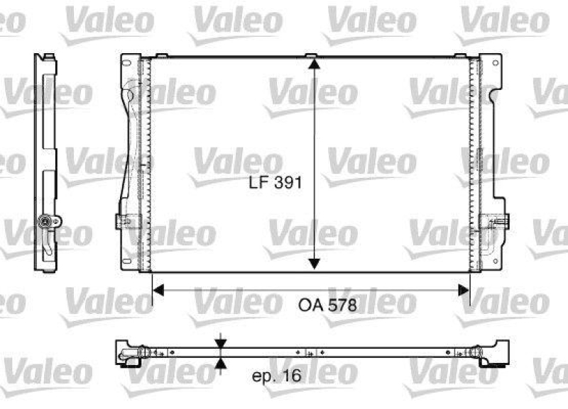 VALEO 817675 Kondensator VOLVO 850, C70, S70, V70