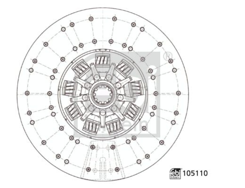 FEBI BILSTEIN 105110 Kupplungsscheibe für RENAULT (RVI)