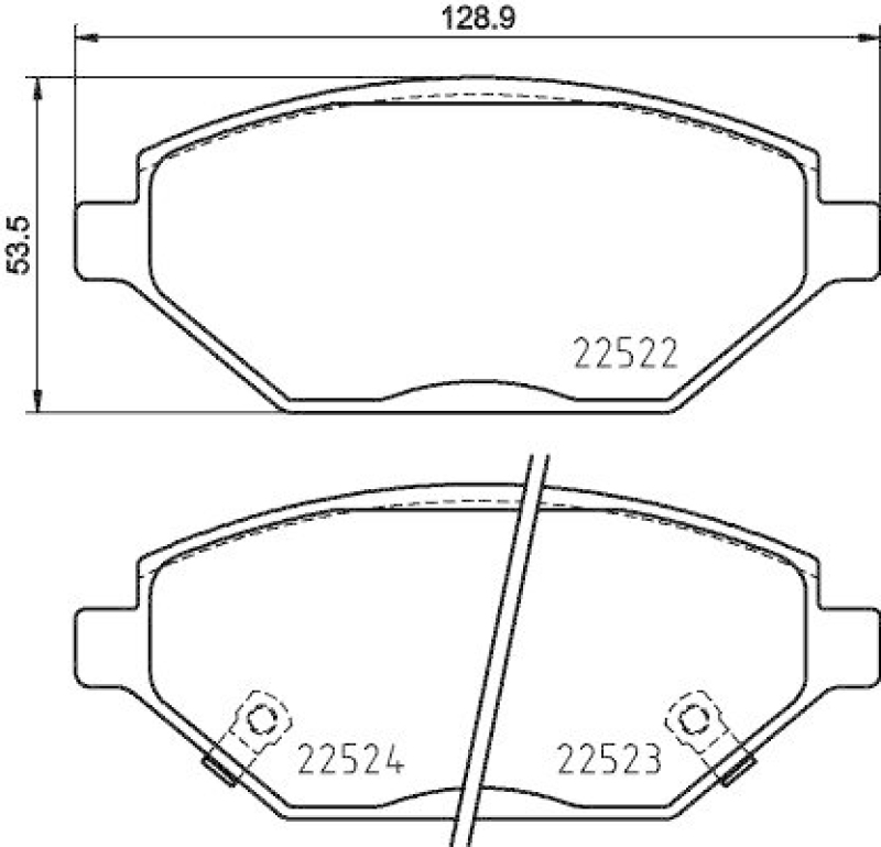 HELLA 8DB 355 025-521 Bremsbelagsatz, Scheibenbremsbelag für OPEL/VAUXHALL