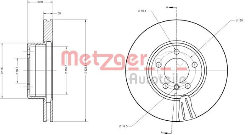 METZGER 6110597 Bremsscheibe Lack/Ks/Ms/Hc für BMW VA