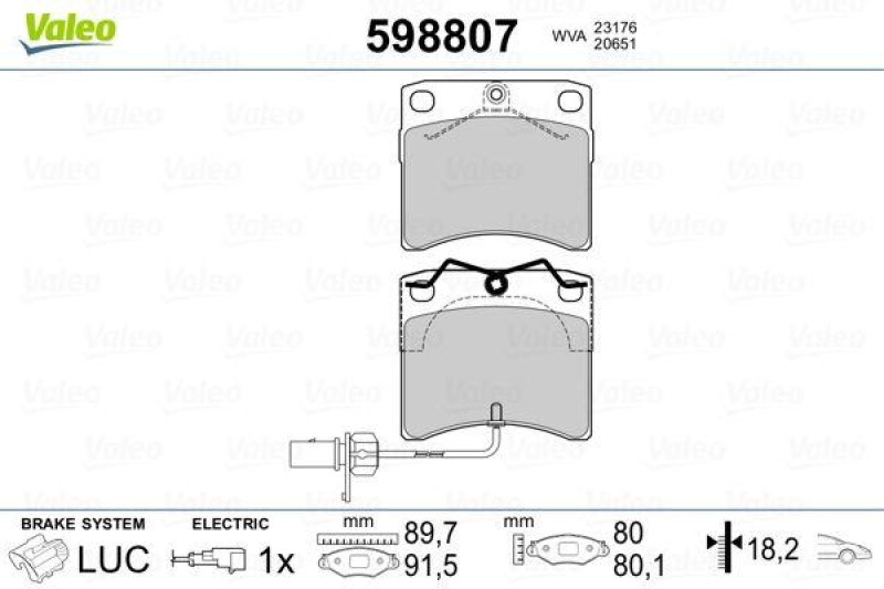 VALEO 598807 SBB-Satz PREMIUM