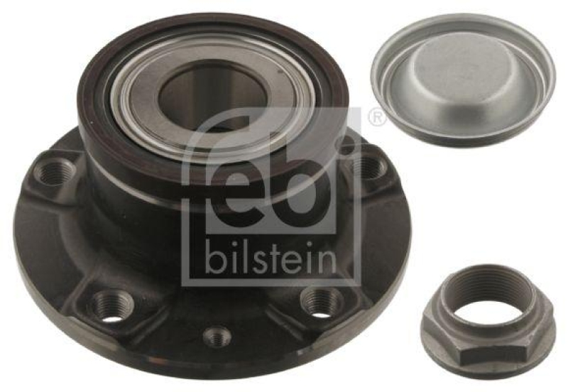 FEBI BILSTEIN 40016 Radlagersatz mit Radnabe, ABS-Impulsring und Anbaumaterial für Peugeot