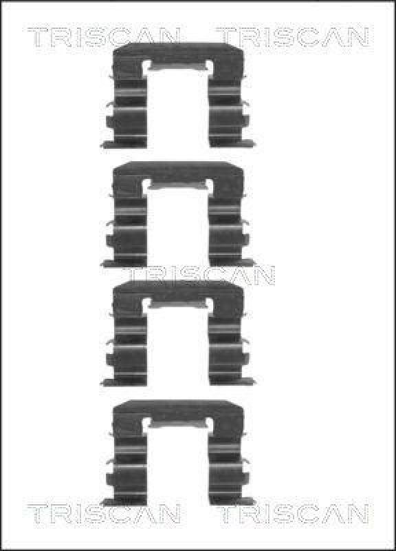 TRISCAN 8105 141586 Montagesatz, Scheibenbremsbelag für Nissan Primera