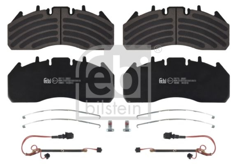 FEBI BILSTEIN 16690 Bremsbelagsatz mit Befestigungsmaterial für RENAULT (RVI)