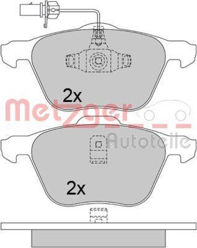 METZGER 1170342 Bremsbelagsatz, Scheibenbremse WVA 23 269